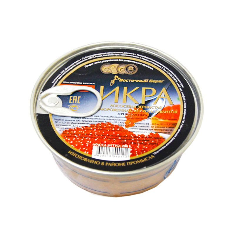 Икра кеты без консервантов Русак 200гр