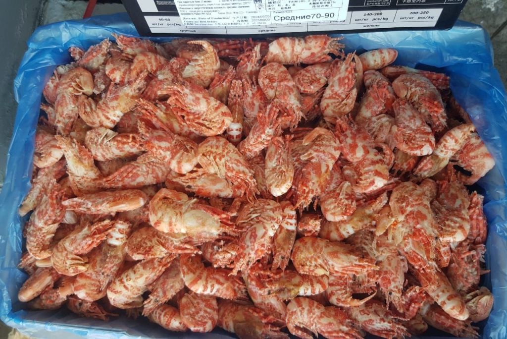 Креветки гренландские Морской дракон 70/90 Магаданрыба упаковка 5 кг